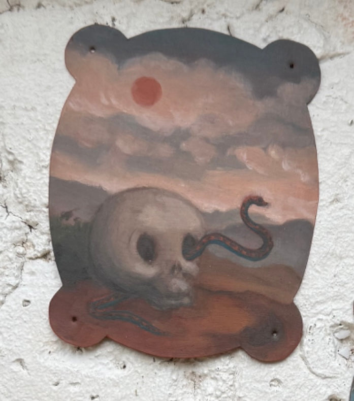 Marc Domingo Skull and worm badge