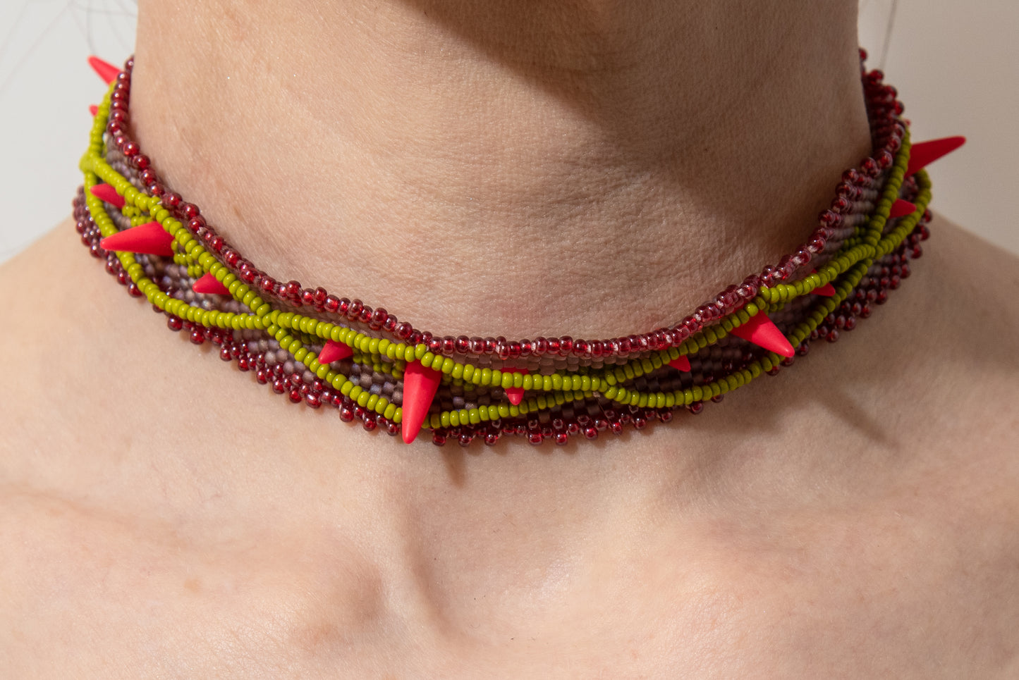 Glass Bead Choker by Daniela Mamon