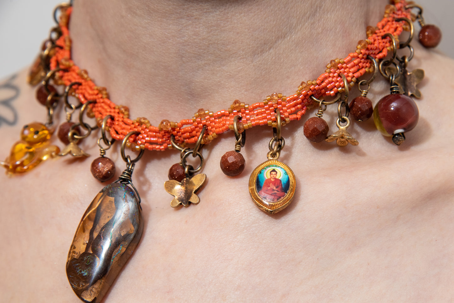Buddha Charm Necklace by Daniela Mamon