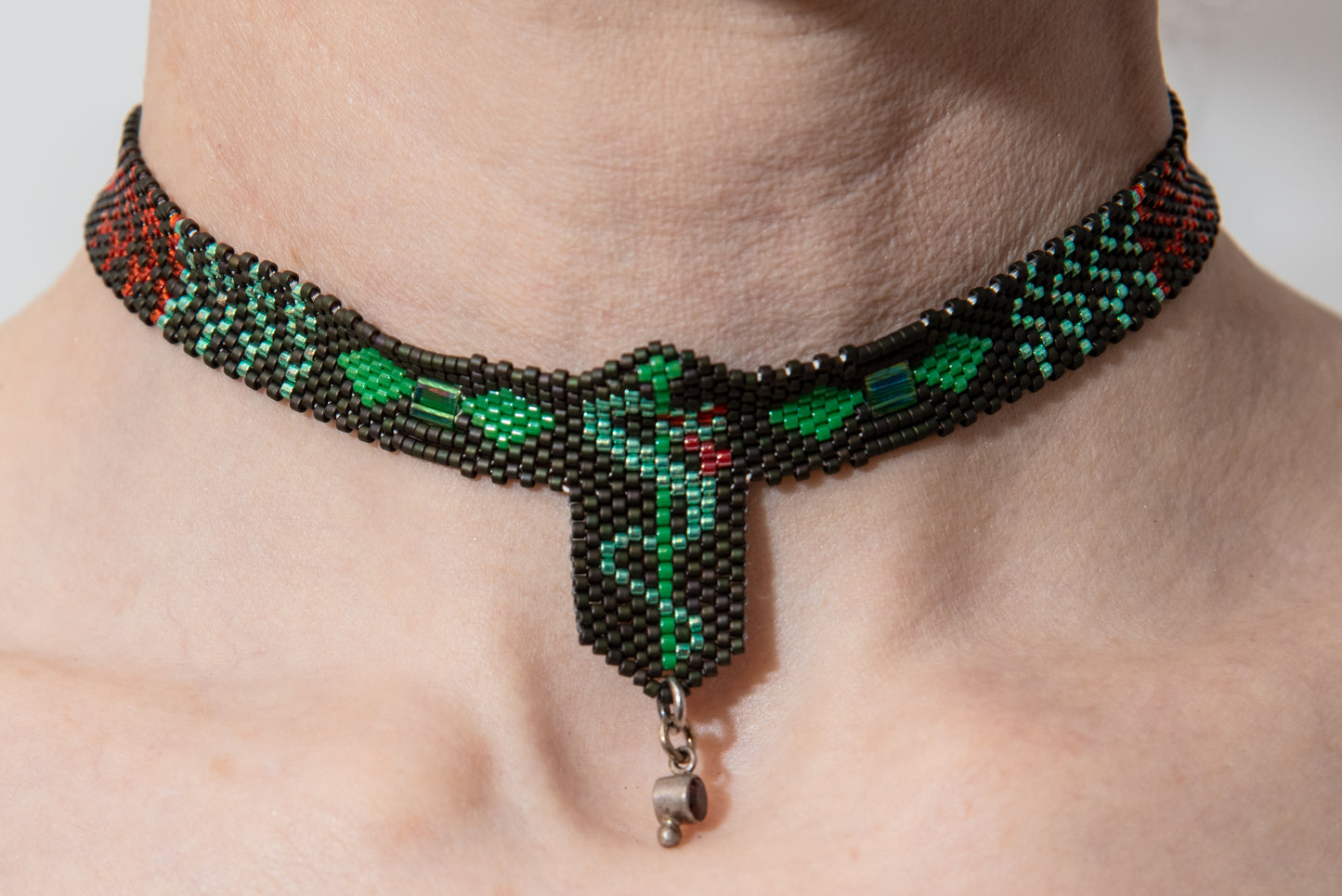 Glass Bead Choker by Daniela Mamon