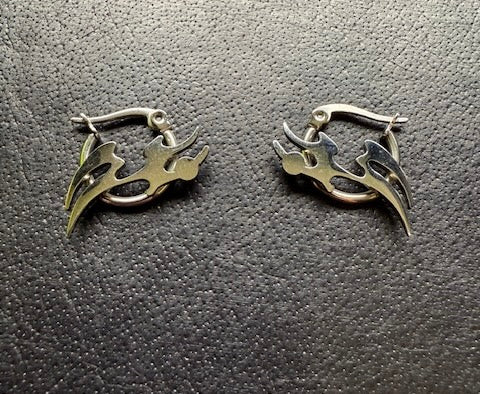 Cyb3rw3nch Aquarius Zodiac Hoops
