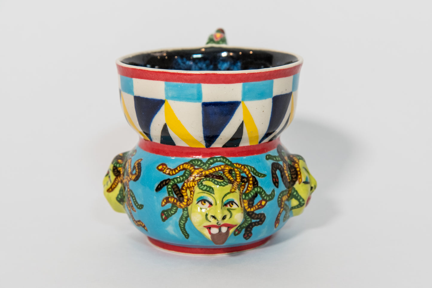 Jennifer Calandra Ceramic Medusa Cup with Handle